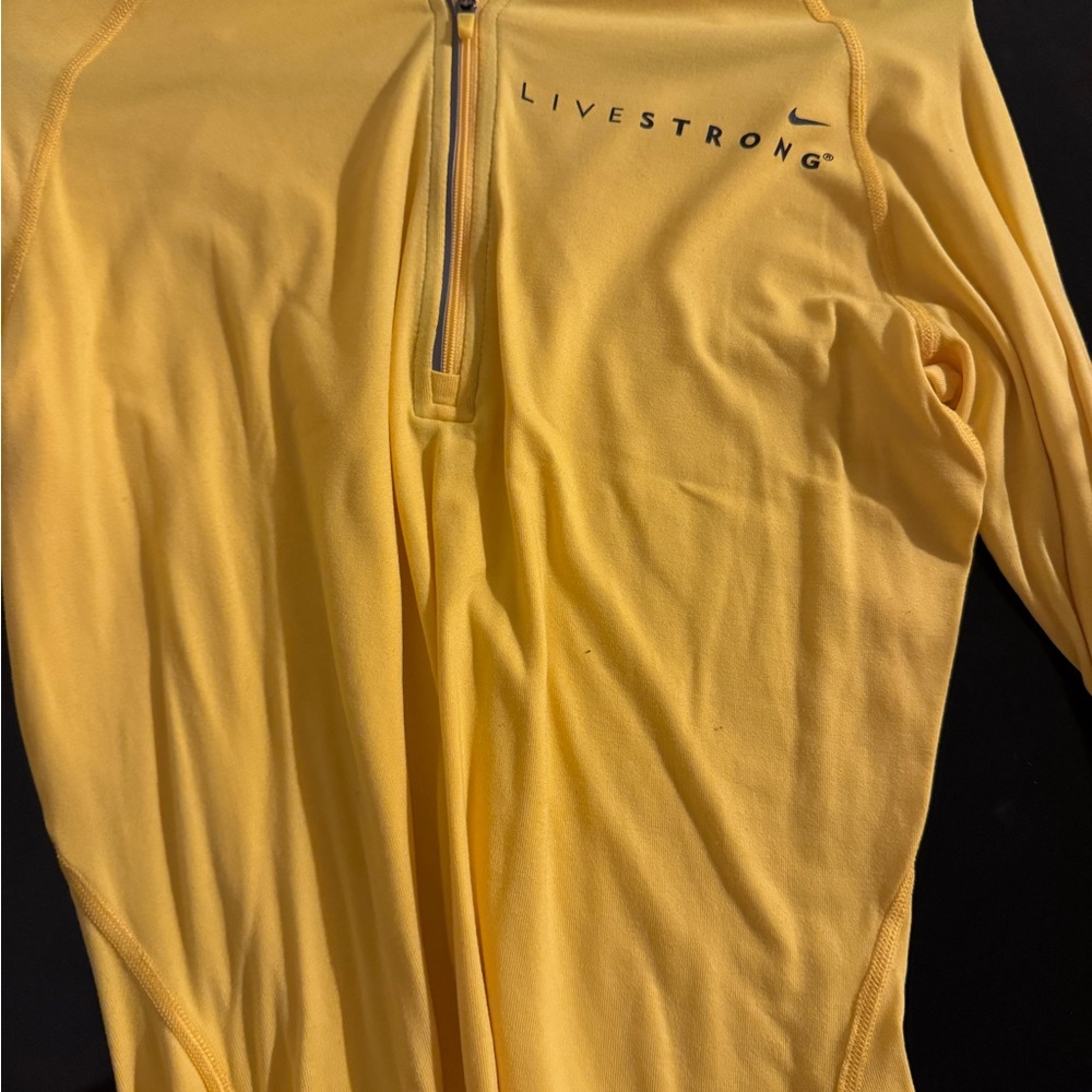 Nike Yellow LIVESTRONG Zip-Up Top